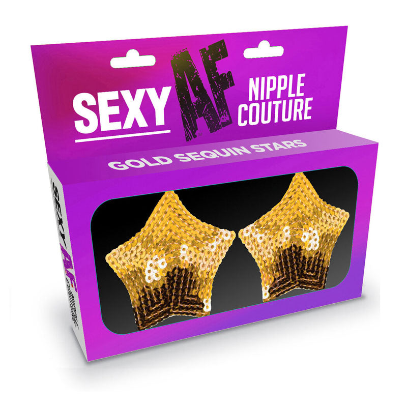 Little Genie Sexy AF Star Shape Nipple Couture Sequin Reusable Pasties Breast and Nipple Toys