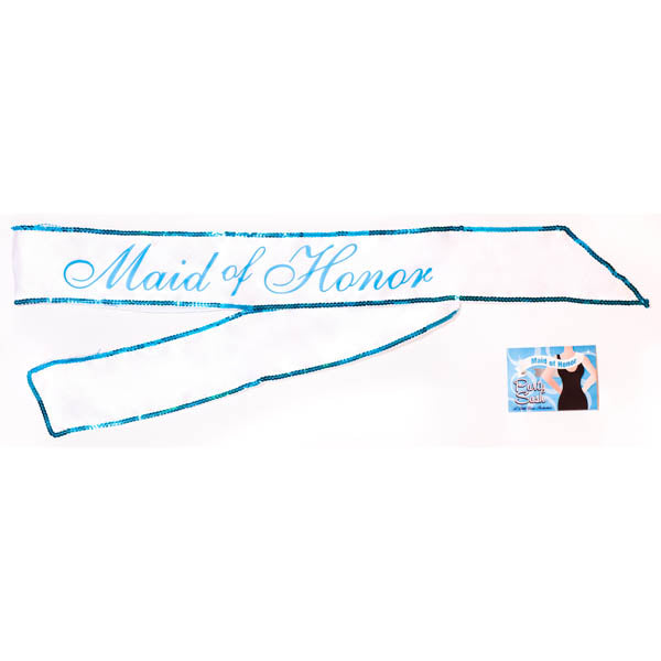 Little Genie Maid Of Honor Sash White Hens Party Sash White Party Gifts and Novelties