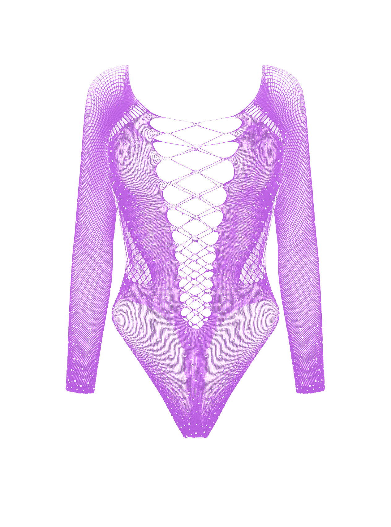 Love In Leather Sexy Extreme Plunge Rhinestone Bodysuits Lilac Teddies and Bodysuits