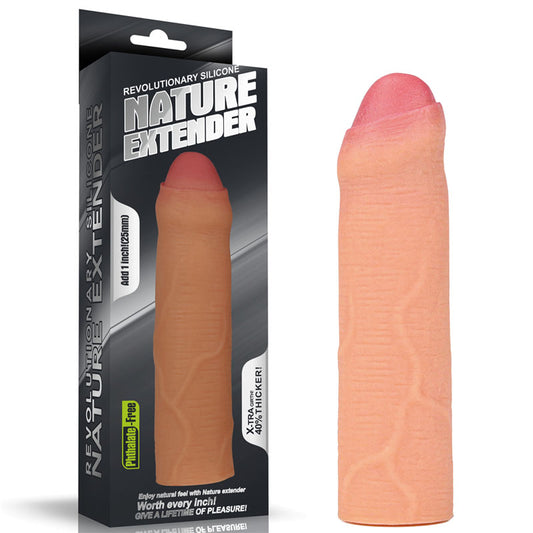 Lovetoy Nature Extender Silicone Uncut Penis Sleeve - Penis Sleeves and Extenders