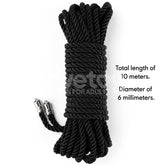 Lovetoy Rebellion Reign Silky Bondage Play Rope 10 Metre Cuffs And Restraints