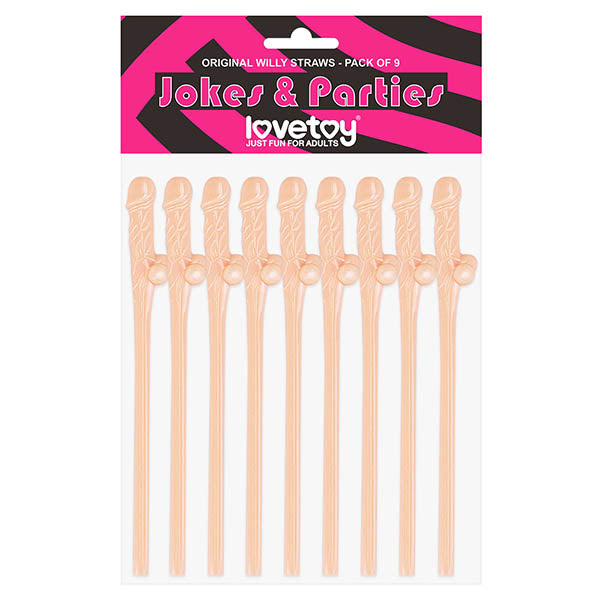Lovetoy Jokes and Parties Original Willy Dicky Straws Flesh Party Gifts and Novelties
