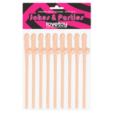 Lovetoy Jokes and Parties Original Willy Dicky Straws Flesh Party Gifts and Novelties