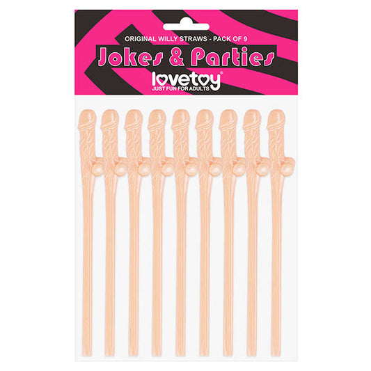 Lovetoy Jokes and Parties Original Willy Dicky Straws Flesh Party Gifts and Novelties