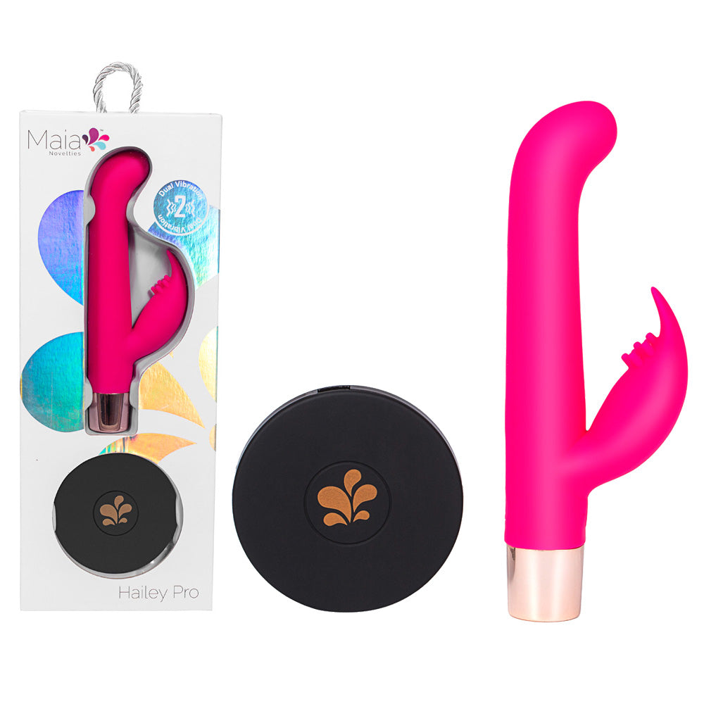 Maia HAILEY PRO QI Wireless Rechargeable Rabbit Vibrator Pink Rabbit Vibrators
