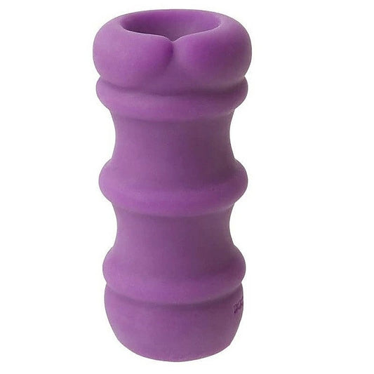 Doc Johnson Mood Pleaser Thick Ribs Mens Masturbator Purple - Masturbators and Strokers