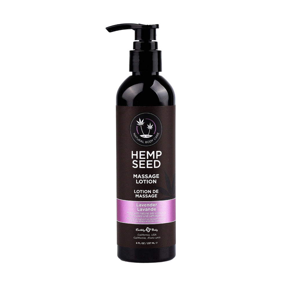 Earthly Body Hemp Seed Scented Massage Lotion 237 ml Lavender Massage Oils and Lubricants
