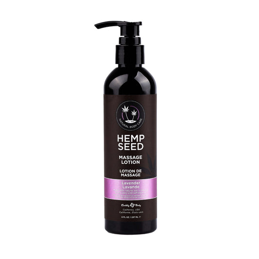 Earthly Body Hemp Seed Scented Massage Lotion 237 ml Lavender Massage Oils and Lubricants