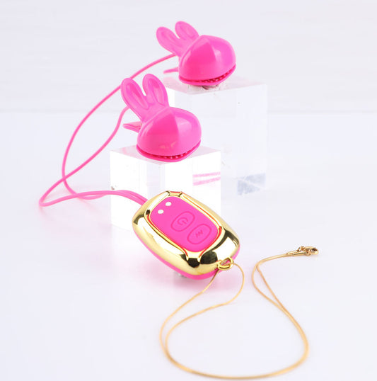 Maia MOLLI Rechargeable Vibrating Nipple Clamps & Necklace Pink Nipple and Clit Clamps