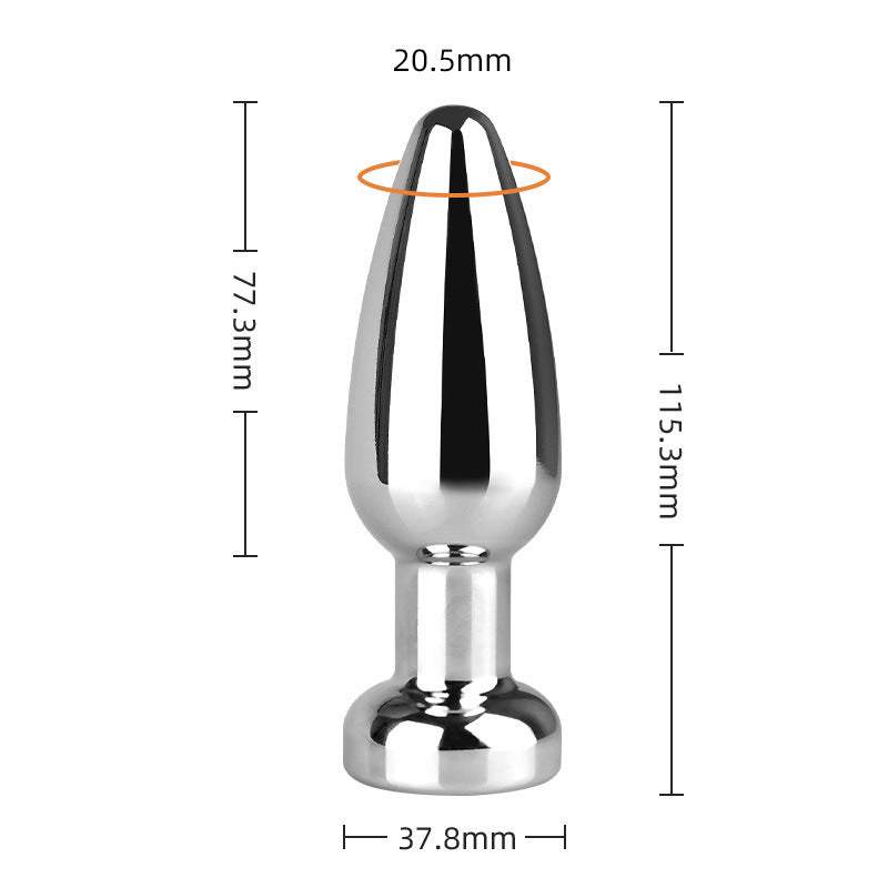 BDStyle Rechargable 10 Settings Vibrating Metal Butt Plug Butt Plugs