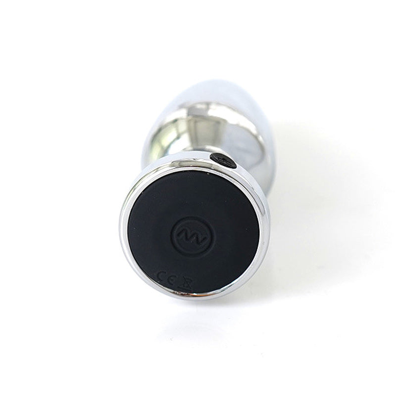 BDStyle Rechargable 10 Settings Vibrating Metal Butt Plug Butt Plugs