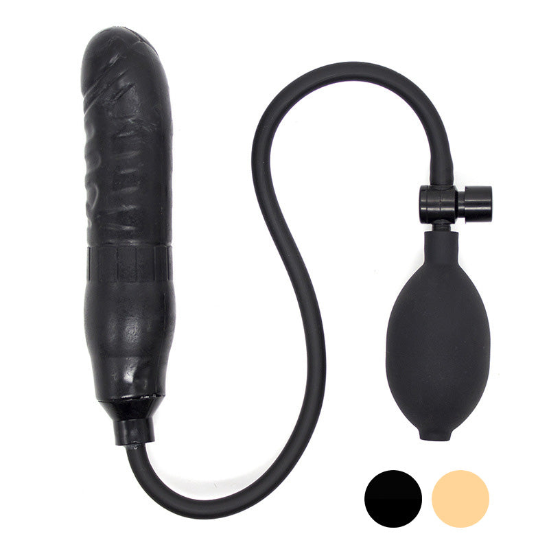 BDStyle Inflatable Lifelike Realistic Dildo Black Inflatable Dildos and Vibrators