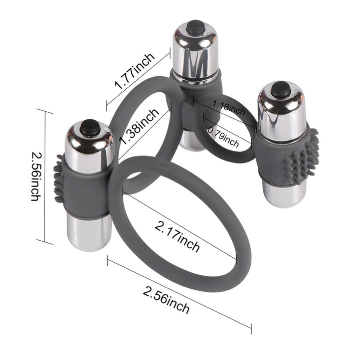 BDStyle Three Ring 7 Model Vibration Cock Ring Vibrating Cock Rings