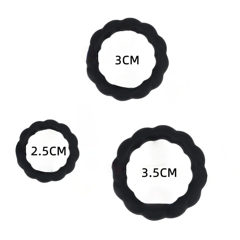 BDStyle Delay Lock Ejaculation Mens Cock Ring Set Stretchy Cock Rings