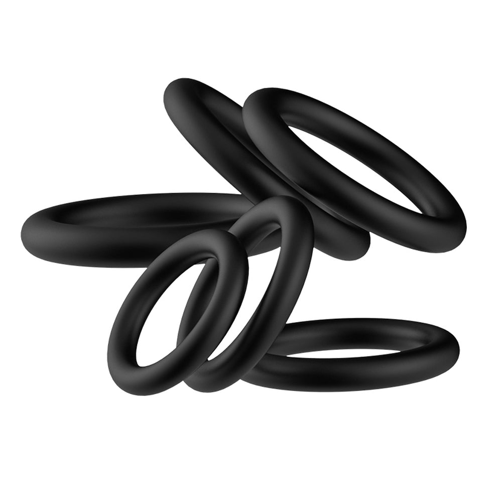 Stay Hard Smooth Cockring Set Stretchy Cock Rings