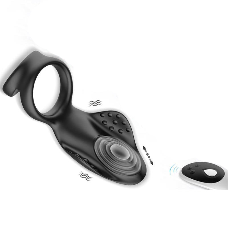BDStyle 10 Functions Rechargeable Silicone Dual Penis Ring Vibrating Cock Rings