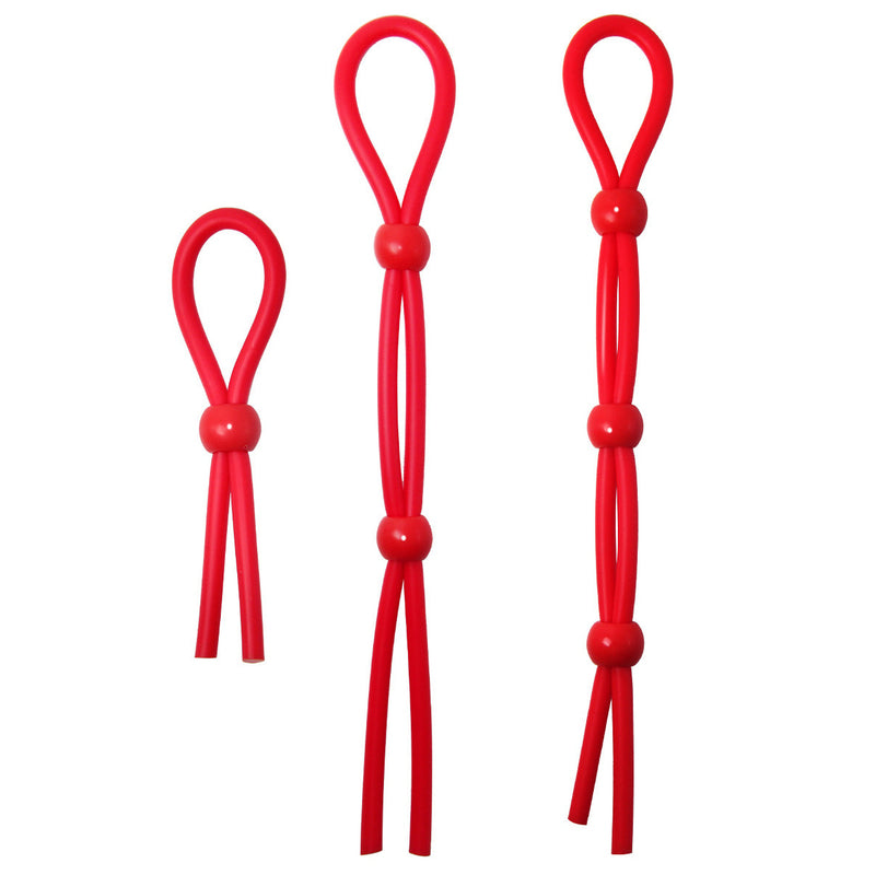 Red Adjustable Penis Ties Cock Rings