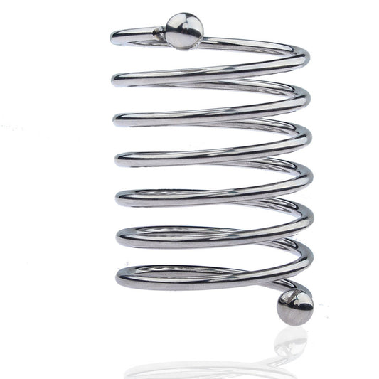 BDStyle Spring Style 6 Circle Mens Metal Glans Ring - Steel Cock Rings