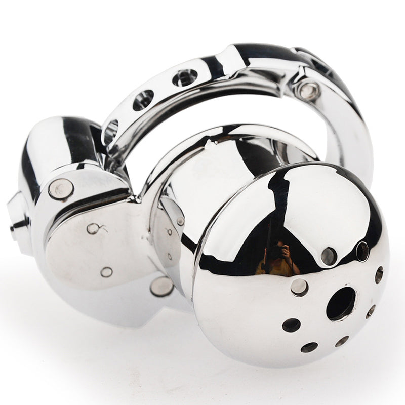 BDStyle Exile Deluxe Locking Confinement Cock Cage With Adjustable Ring Male Chastity