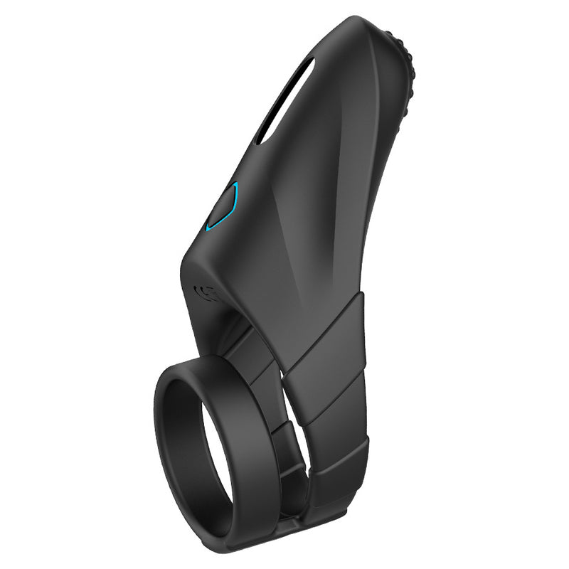 BDStyle 10 Functions Vibrating Dual Penis Ring with Taint Teaser Vibrating Cock Rings