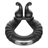 BDStyle Snails 10 Functions Vibrating Dual Penis Ring Non-Wireless Vibrating Cock Rings