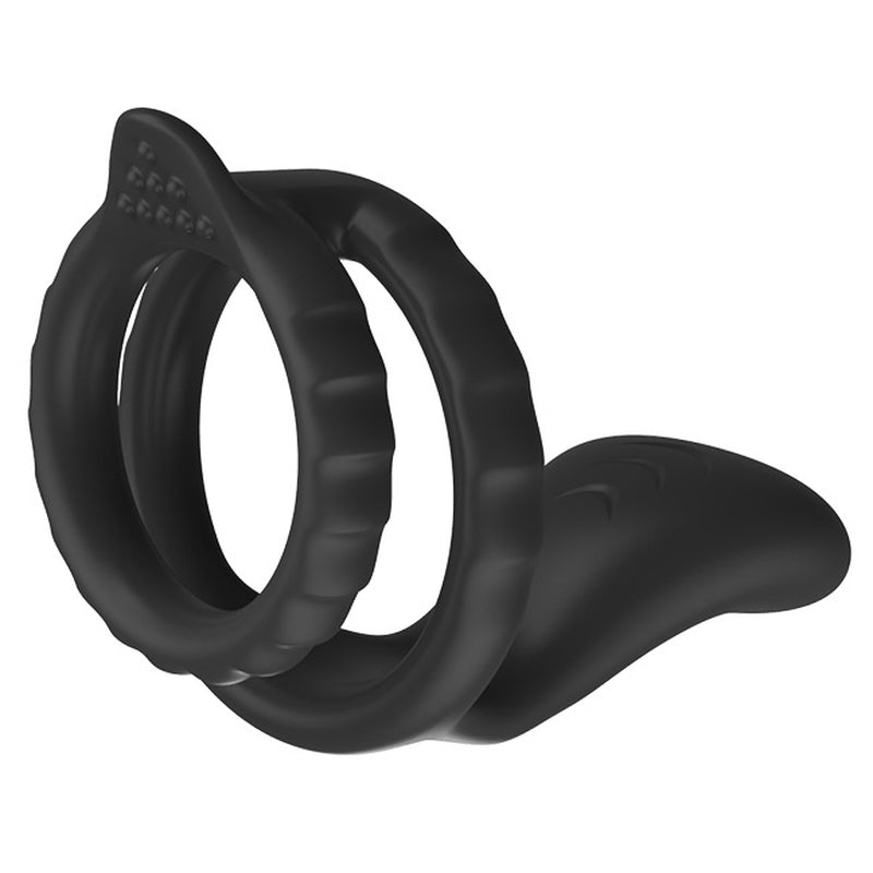 BDStyle 10 Functions Mens Vibrating Dual Cock Ring Vibrating Cock Rings