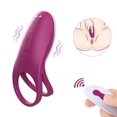 S-Hande Trap 9 Functions Rechargeable Cock Ring Claret Vibrating Cock Rings