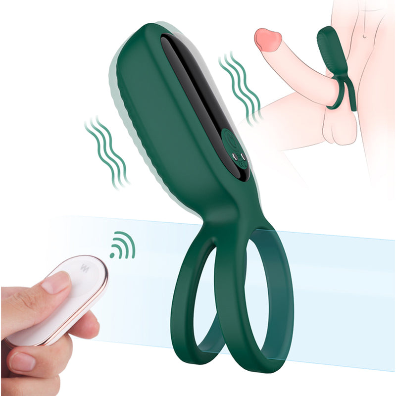 S-Hande Squidward 9 Functions Vibrating Cock Ring Green Vibrating Cock Rings
