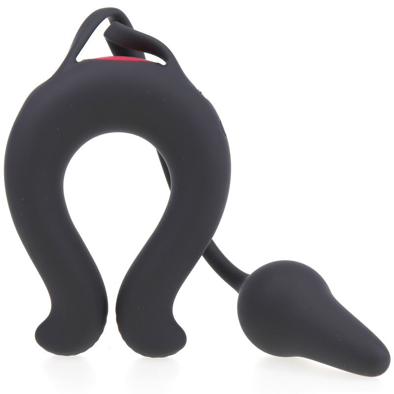 S-Hande Nicole Vibrating Cock Ring With Anal Plug Vibrating Cock Rings