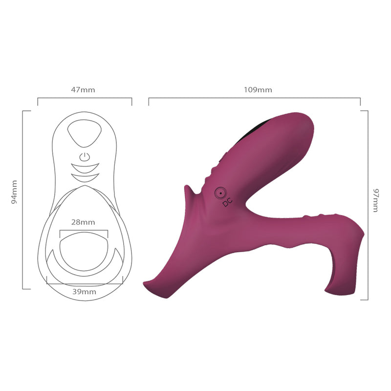 BDStyle Wireless Ranger Silicone Double Cock Rings Vibrating Cock Rings