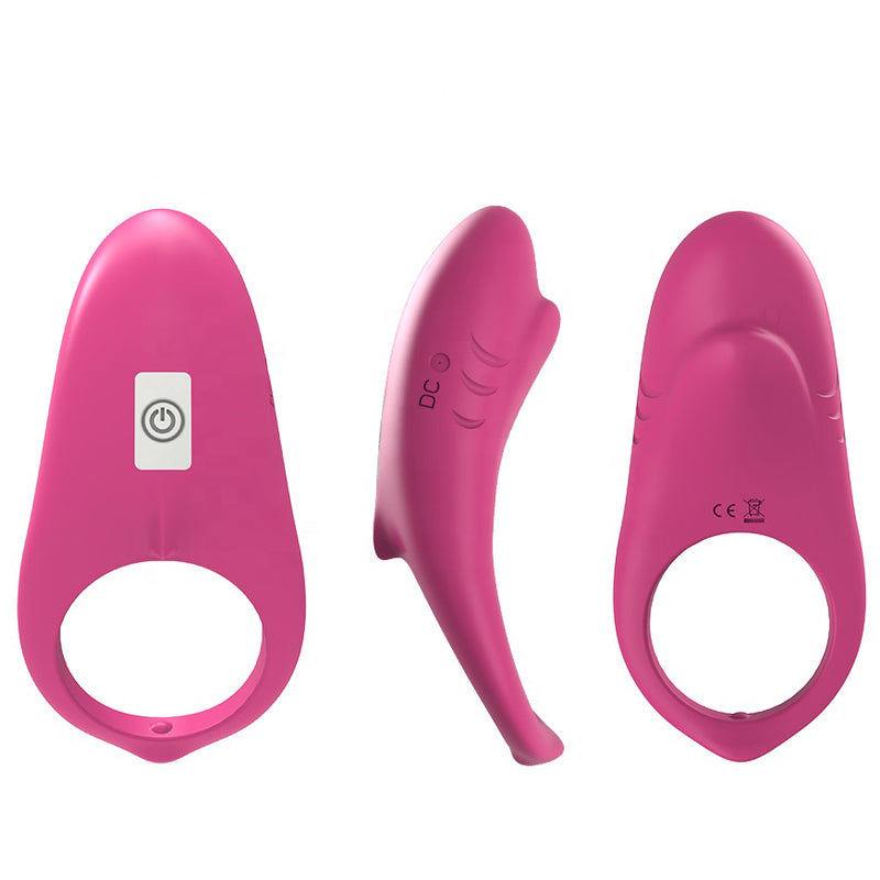BDStyle Shark Remote Control Silicone Cock Ring Vibrating Cock Rings