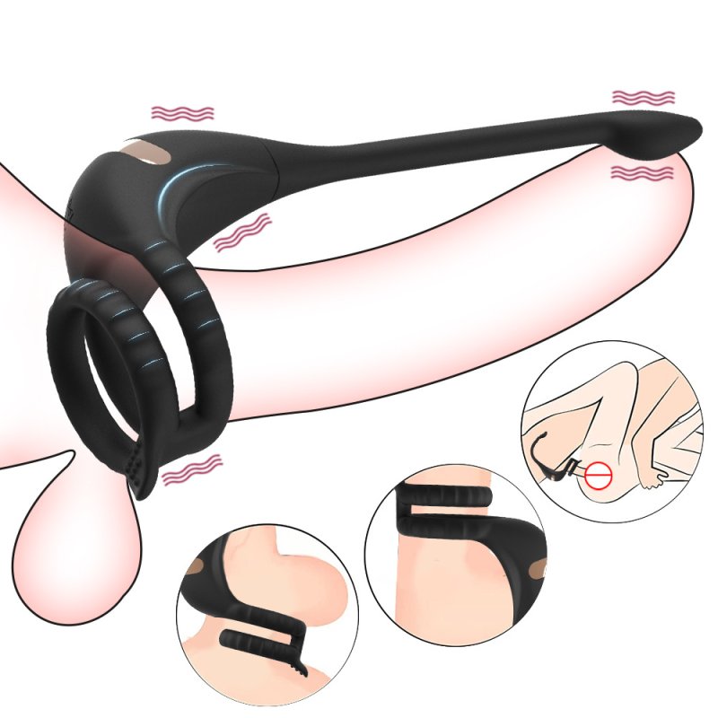 BDStyle Multi Function Wireless Dragon Knight Male Cock Ring With Tail Vibrating Cock Rings