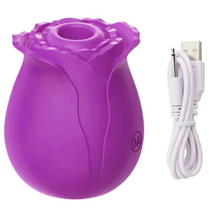 Rose Suction Vibrator Purple Clit Ticklers and Pulsators