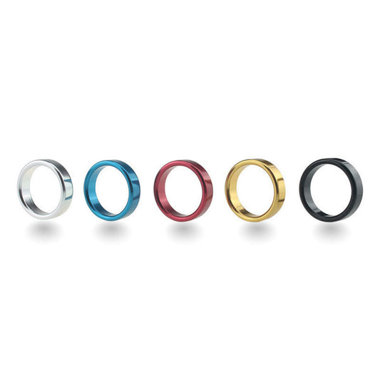 BDStyle Colorful Sex Delay Aluminum Mens Cock Ring Medium - Steel Cock Rings