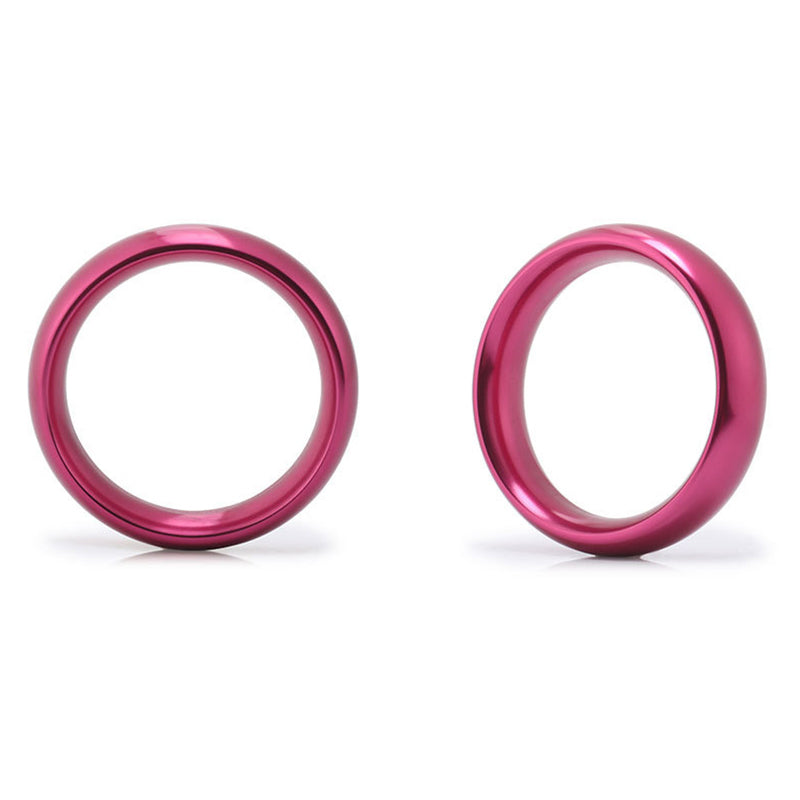 BDStyle Aluminum Round Erection Enhancer Cock Ring Medium Steel Cock Rings