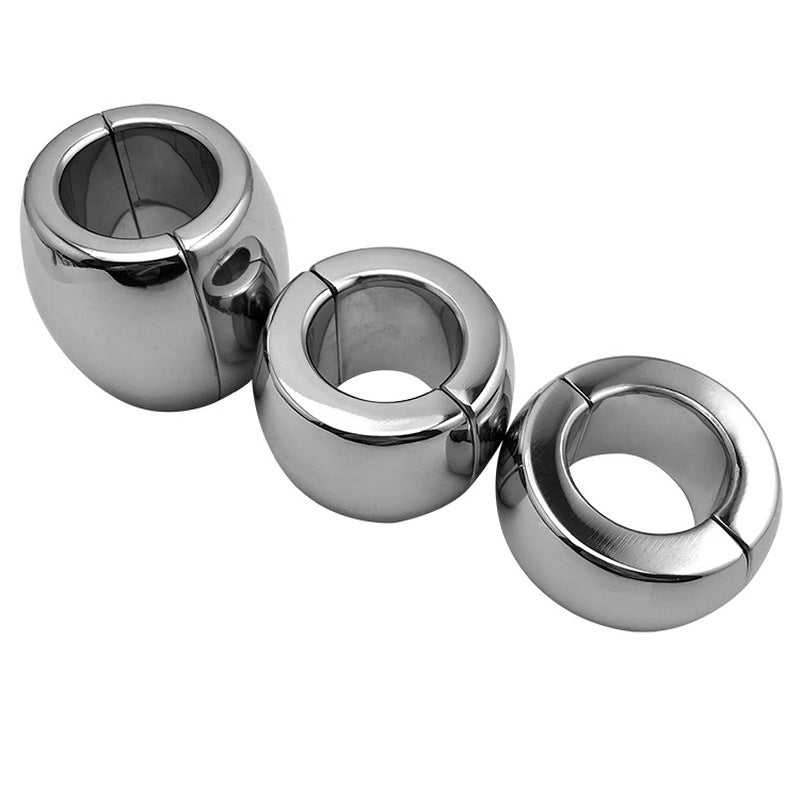 Magnetic Split Ring Steel Stretcher Weights - Intense Sensation, Maximum Comfort Steel Sex Toys