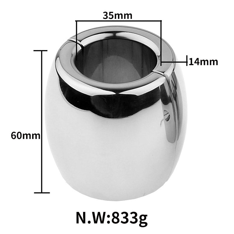 Magnetic Split Ring Steel Stretcher Weights - Intense Sensation, Maximum Comfort Large Steel Sex Toys