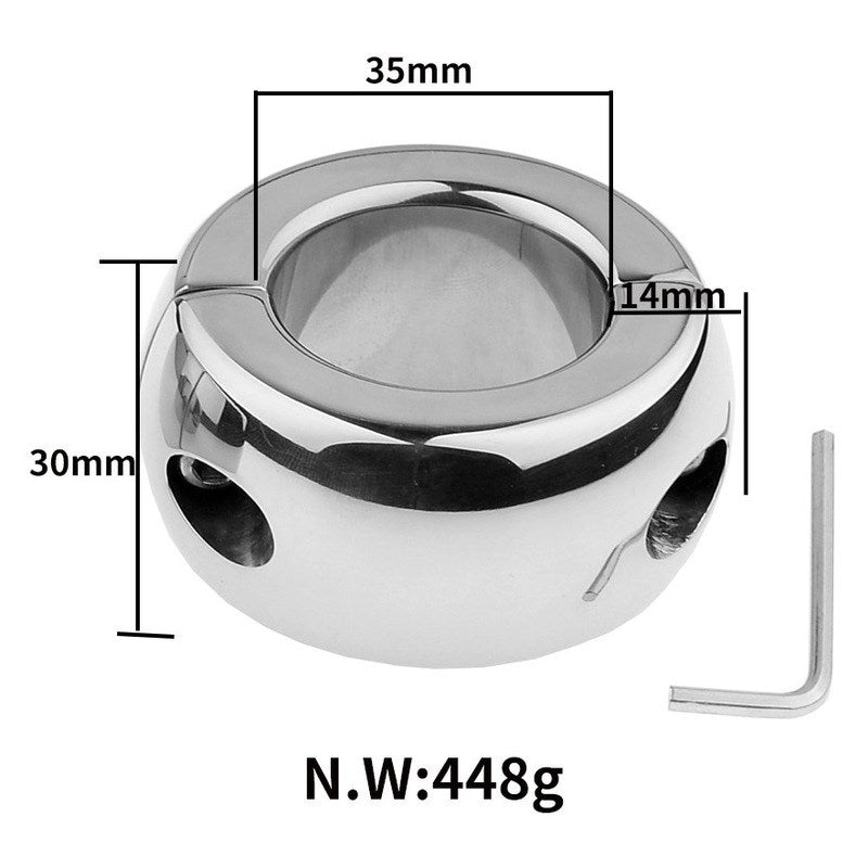 Oval Ball Steel Stretcher Weights - Screw Small Ball and Cock Toys