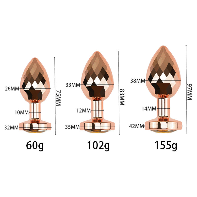 BDStyle Golden Gemmed Medium Metal Butt Plug Butt Plugs