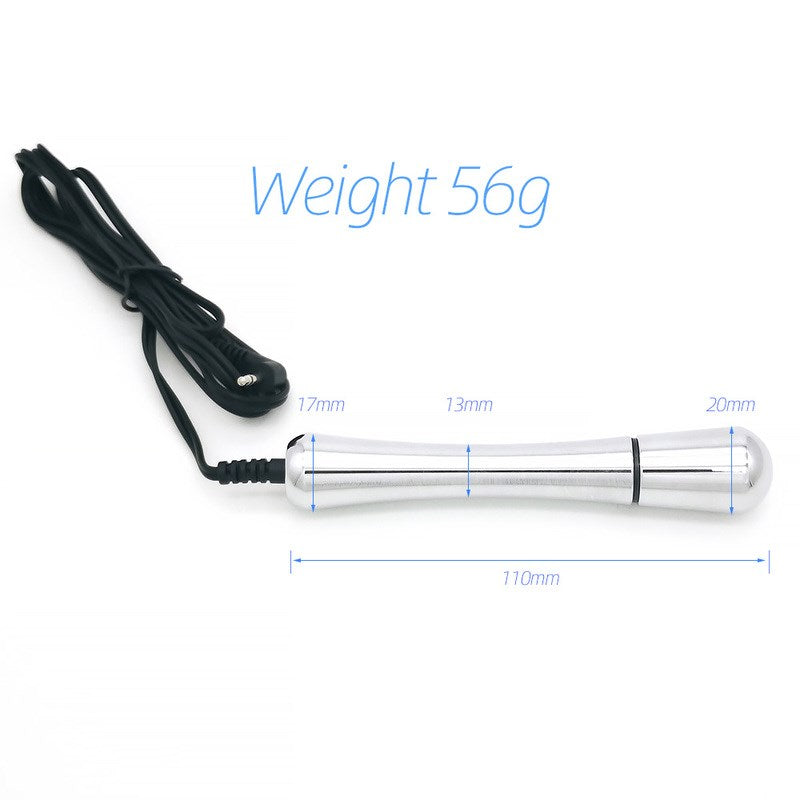 Bipolar Metal Electric Shock Butt Plug - W Electro Sex