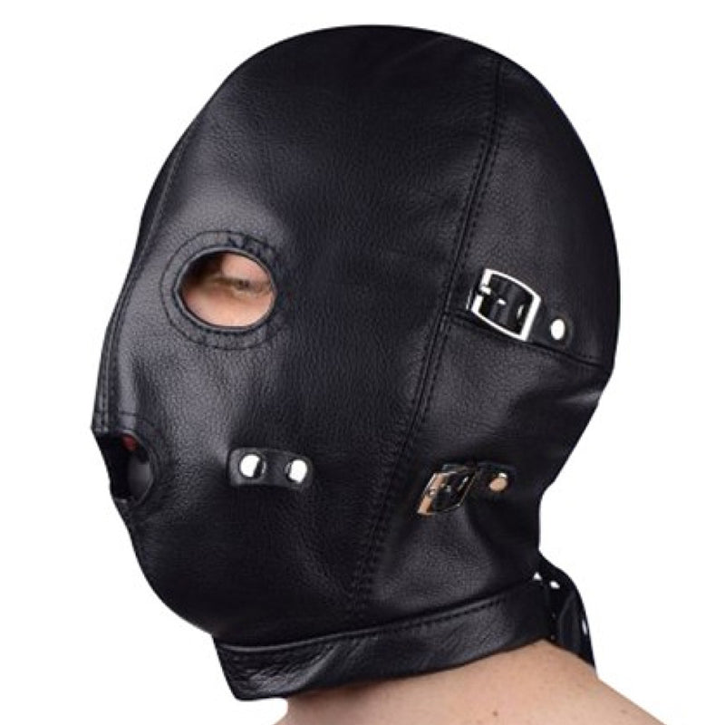 BDStyle Full Bondage Mask Eyes & Mouth Detachable Blindfolds And Masks