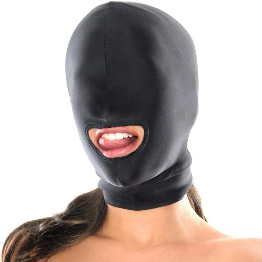Fantasy Spandex Open Mouth Hood Bondage Hoods