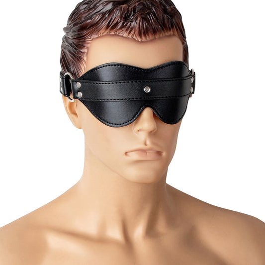 BDStyle Cingulum Stud Fancy Blindfold with D Ring - Blindfolds And Masks