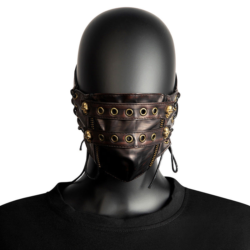 BDStyle Steampunk Strappy Skull Splice Mask Masks And Blindfolds