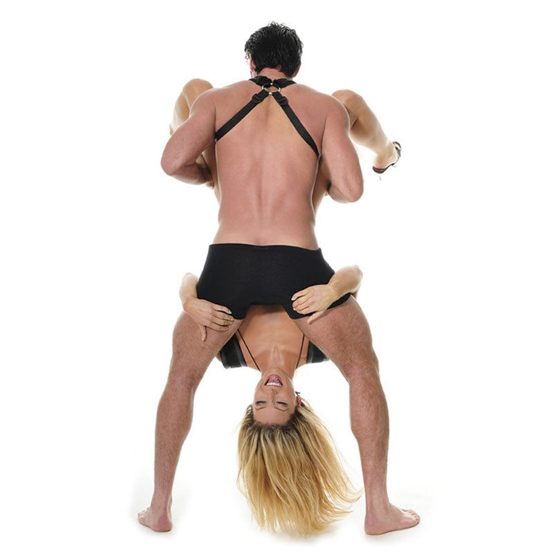 Sex Harness with Over the Shoulder Straps Cuffs and Restraints
