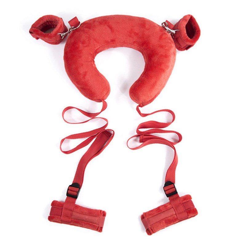 BDStyle Sex Position Master with Restraint Cuffs Red Cuffs And Restraints