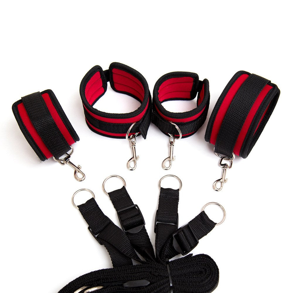 Under the Bed Restraint Kit Red Cuffs and Restraints