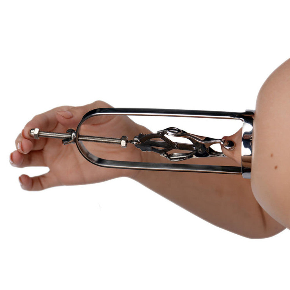 Sensual Exploration Kit - Immobilizer Nipple Clamp and Stretcher - Breast and Nipple Toys