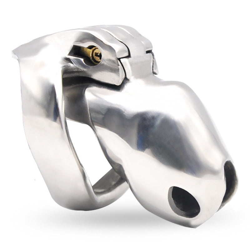 BDStyle Stainless Steel Mens Metal Chastity Cage HTV3 Medium Male Chastity