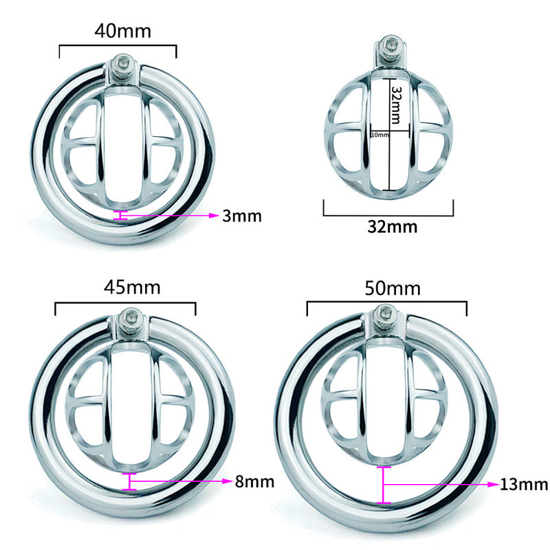 BDStyle Hex Screw Steel Mens Cock Cage Male Chastity